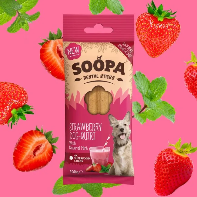 Soopa Dentals Jahodový Dog-Quiri 